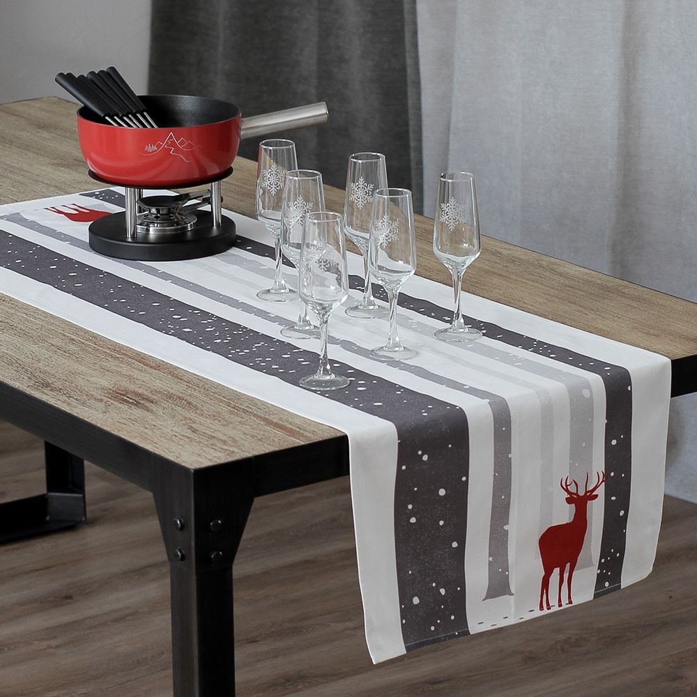 Stemware - Champagne flute flake decoration 17cl - universe mountain - CRÉATIONS LÉONIE'S FRANCE