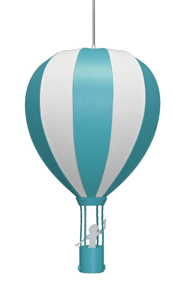 Suspensions - Lampe suspension enfant MONTGOLFIÈRE TURQUOISE - R&M COUDERT