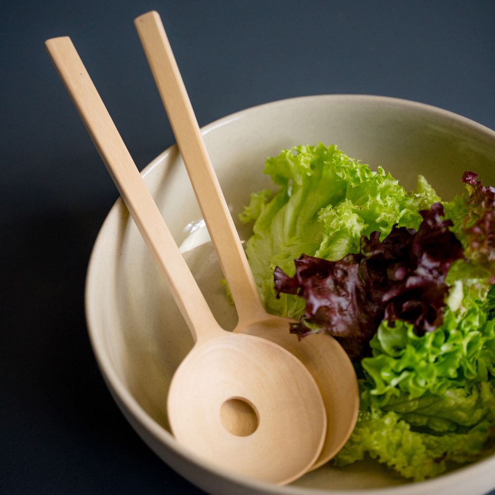 Couverts de service - Couverts et couverts à salade en bois de Kinta - KINTA