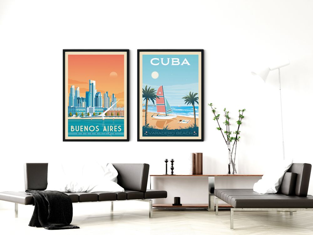 Poster - COSTA RICA VINTAGE TRAVEL POSTER | COSTA RICA  ILLUSTRATION PRINT - OLAHOOP TRAVEL POSTERS