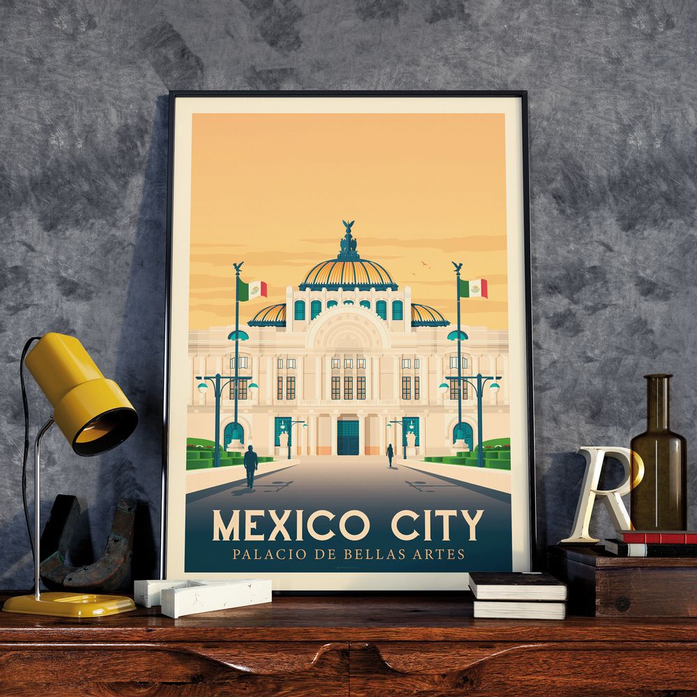 Poster - COSTA RICA VINTAGE TRAVEL POSTER | COSTA RICA  ILLUSTRATION PRINT - OLAHOOP TRAVEL POSTERS