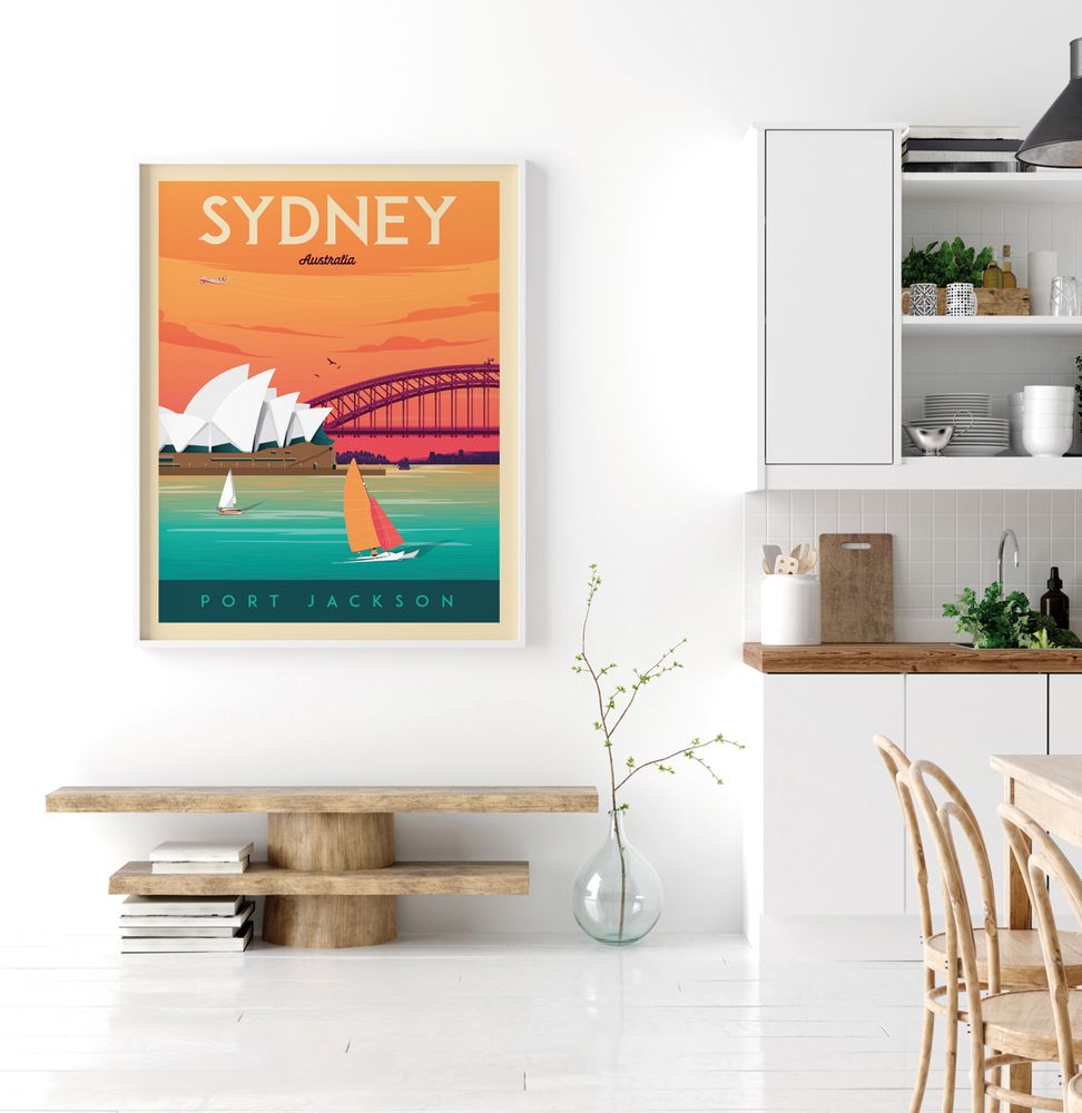 Poster - AUCKLAND NEW ZEALAND POSTER TRAVEL VINTAGE | AUCKLAND NEW ZEALAND POSTER CITY ILLUSTRATION - OLAHOOP TRAVEL POSTERS
