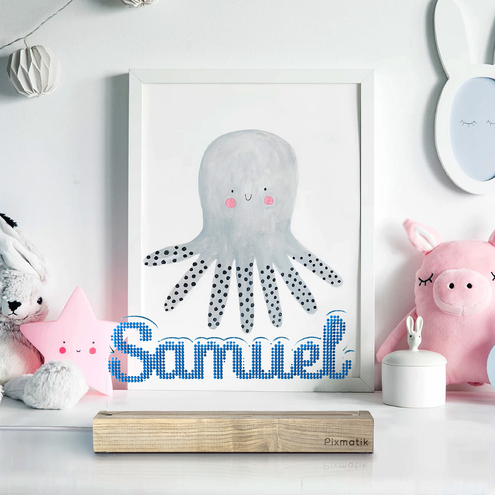 Objets déco enfant - LAMPE D'AMBIANCE DESIGN & PERSONNALISABLE - Le Prénom de 5 à 6 lettres - PIXMATIK