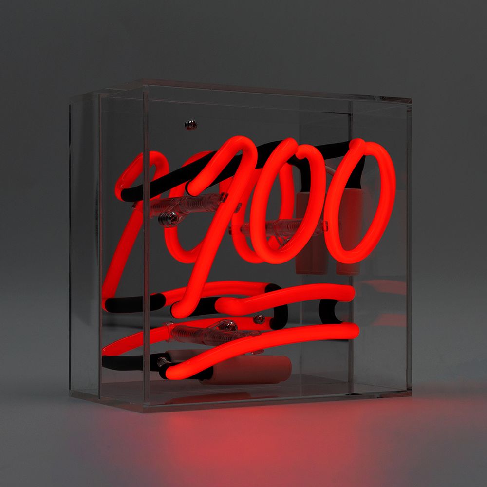 Table lamps - '100' Mini Glass Neon Sign - LOCOMOCEAN