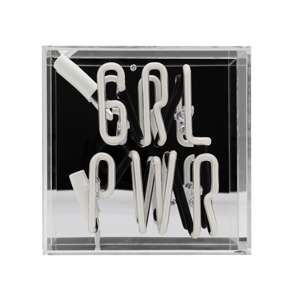Table lamps - 'Girl Power' Mini Glass Neon Sign - LOCOMOCEAN