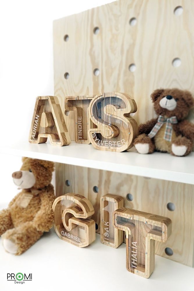 Gifts - Money box (A-Z, customizable) - PROMIDESIGN