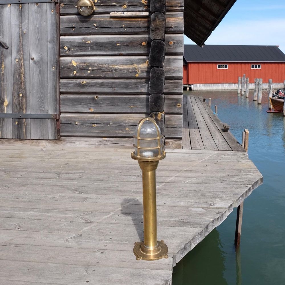 Outdoor floor lamps - Brass collumn light 64 (from 7 cm Height to 3m) - ANDROMEDA LIGHTING