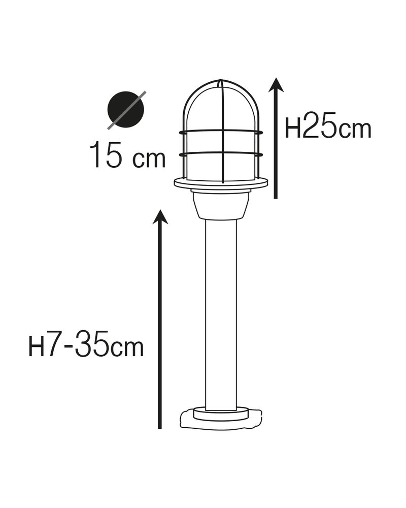 Outdoor floor lamps - Brass collumn light 64 (from 7 cm Height to 3m) - ANDROMEDA LIGHTING