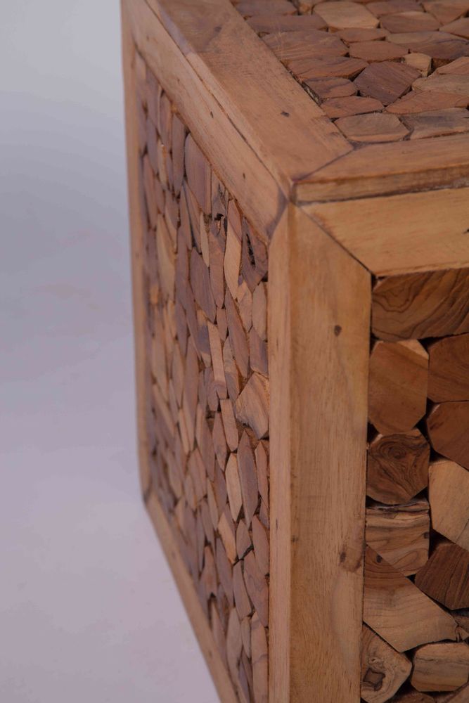 Stools for hospitalities & contracts - Teak shards - DECOETHNIQUE