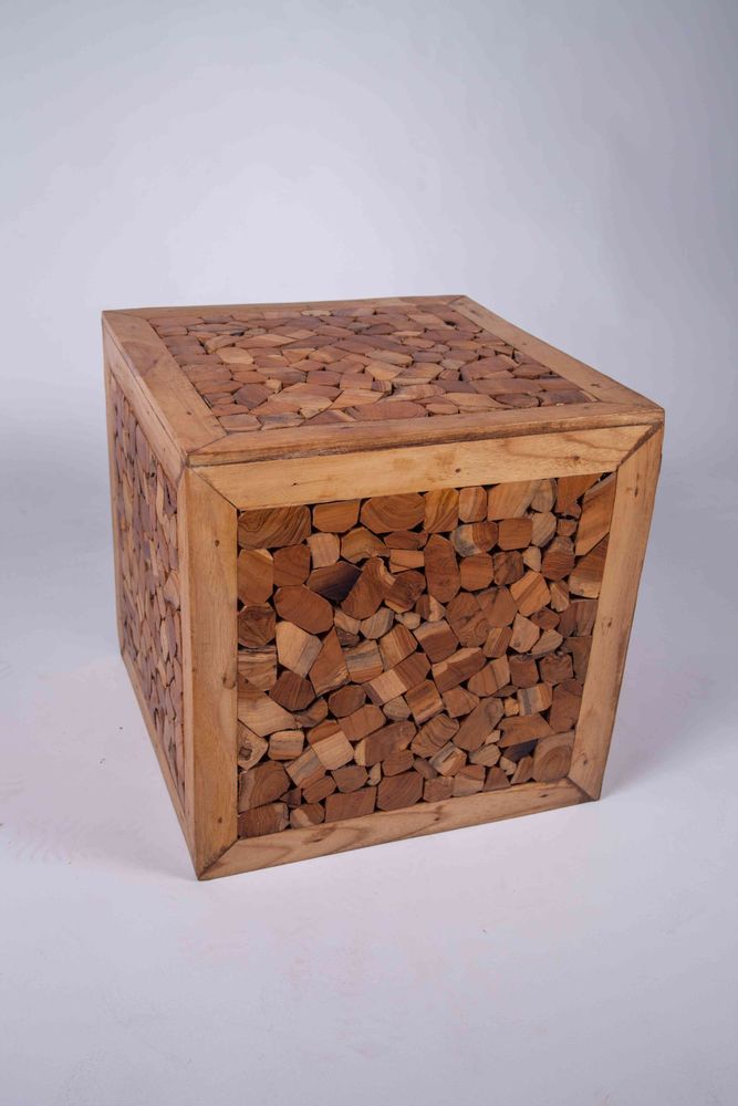 Stools for hospitalities & contracts - Teak shards - DECOETHNIQUE