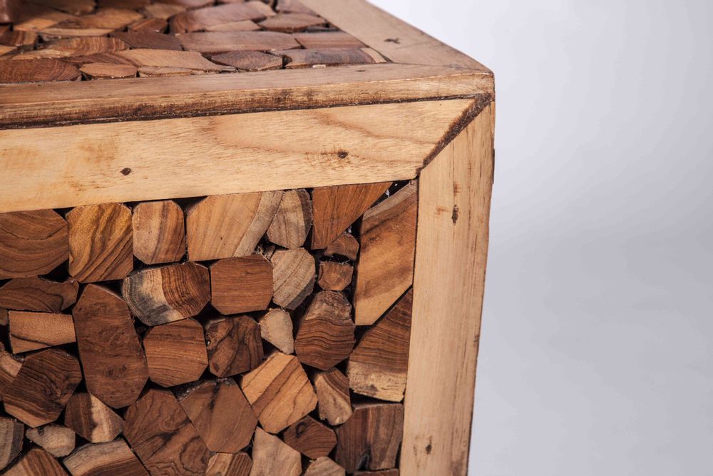 Stools for hospitalities & contracts - Teak shards - DECOETHNIQUE