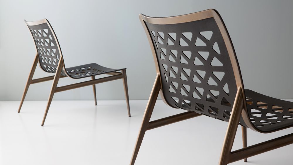 Lounge chairs - EGO chaise longue - metal+leather - DOIMO BRASIL