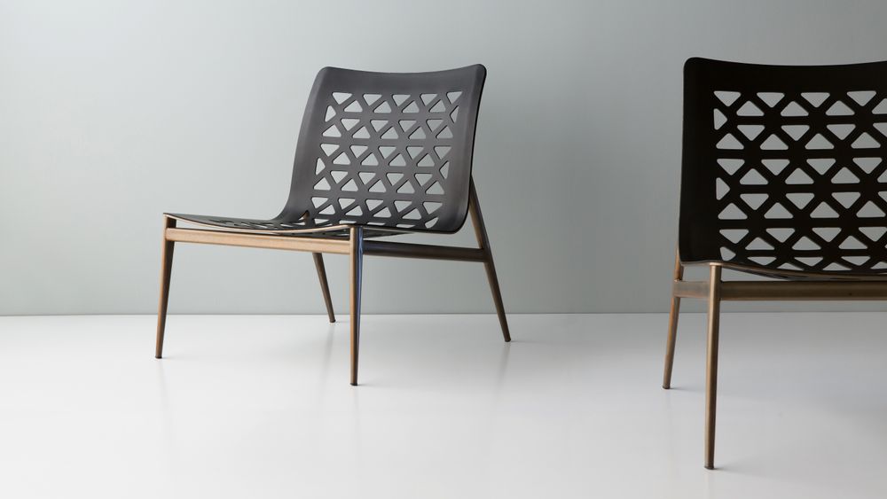 Lounge chairs - EGO chaise longue - metal+leather - DOIMO BRASIL