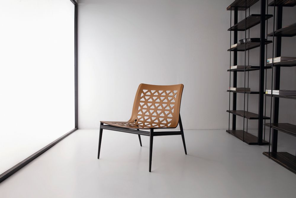 Lounge chairs - EGO chaise longue - metal+leather - DOIMO BRASIL