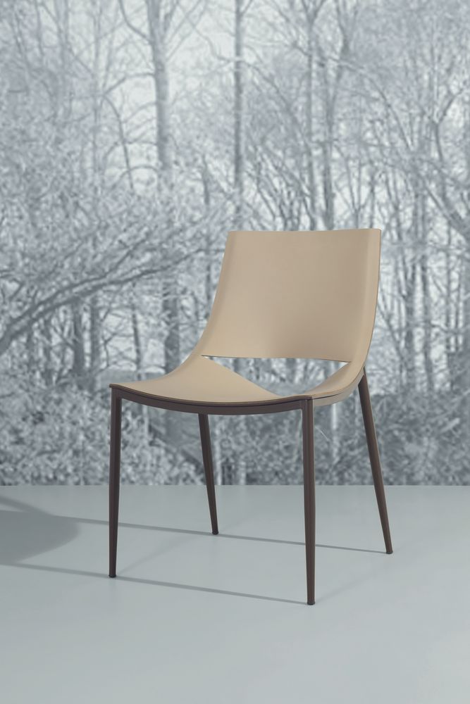 Chaises - Chaise SMILE - métal+cuir - DOIMO BRASIL