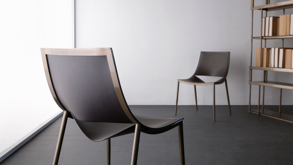 Chaises - Chaise SMILE - métal+cuir - DOIMO BRASIL