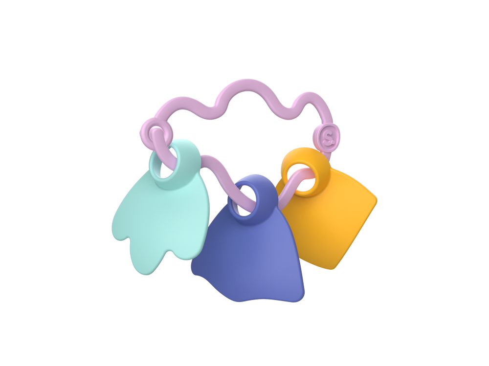 Gifts - The Cloud Rattle to Handle Recycled and Recycled Plastic - LE JOUET SIMPLE.