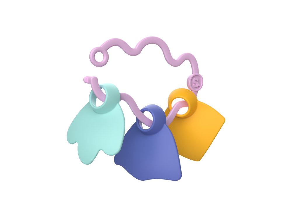 Gifts - The Cloud Rattle to Handle Recycled and Recycled Plastic - LE JOUET SIMPLE.
