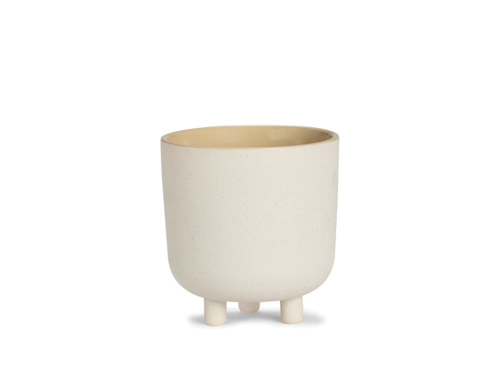 Pots de fleurs - POT DE FLEURS EN CÉRAMIQUE IVOIRE Ø18X18,5 CM AX71191 - ANDREA HOUSE