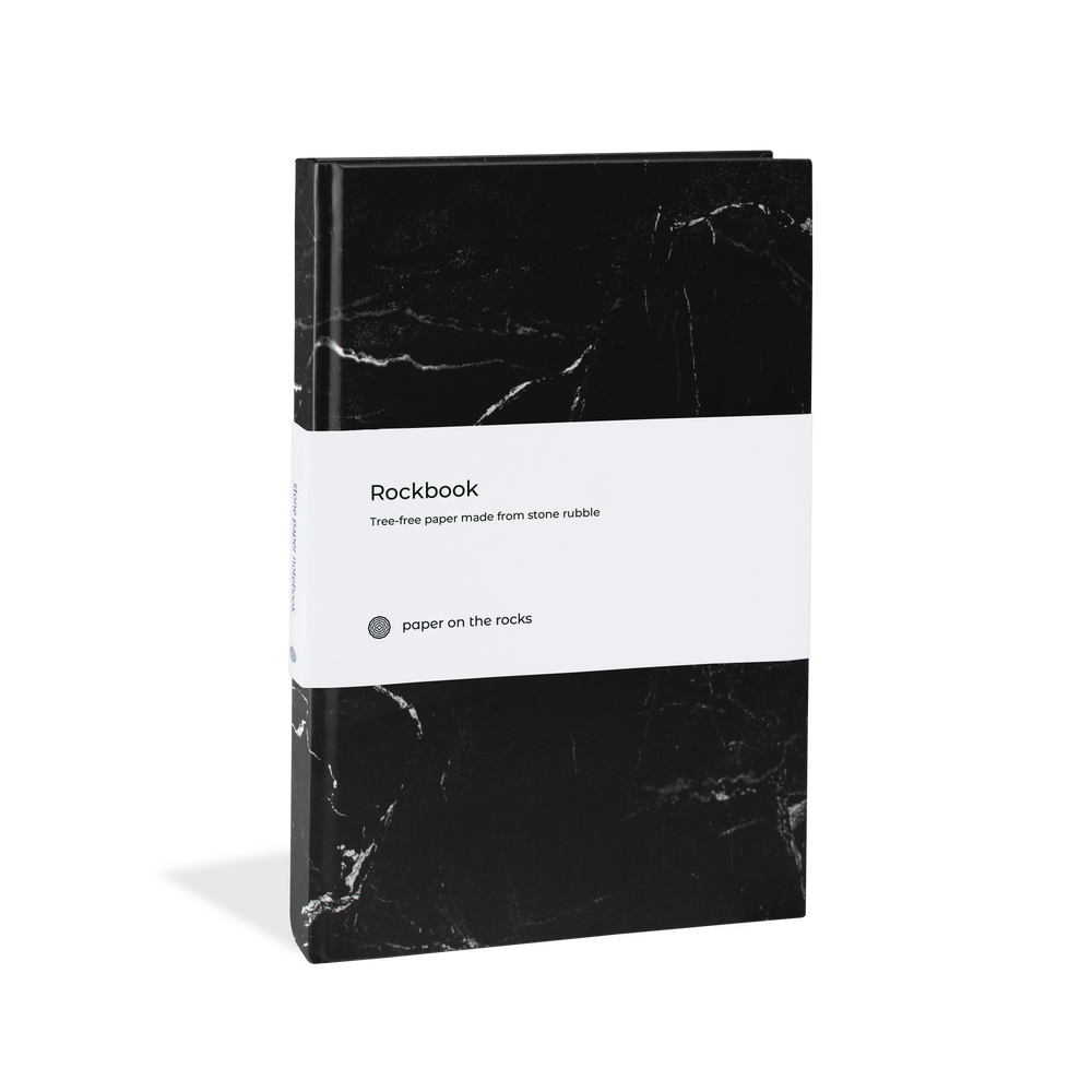 Stationery - Marble Noir | Limited Edition Hardcover stonepaper notebook - PAPER ON THE ROCKS