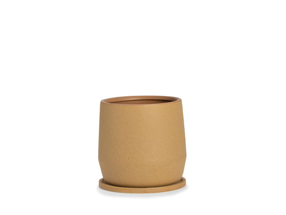 Flower pots - Ceramic flowerpot beige Ø22x22 cm CM AX71196 - ANDREA HOUSE