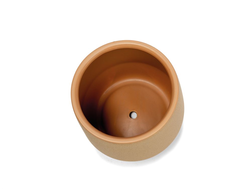 Flower pots - Ceramic flowerpot beige Ø22x22 cm CM AX71196 - ANDREA HOUSE