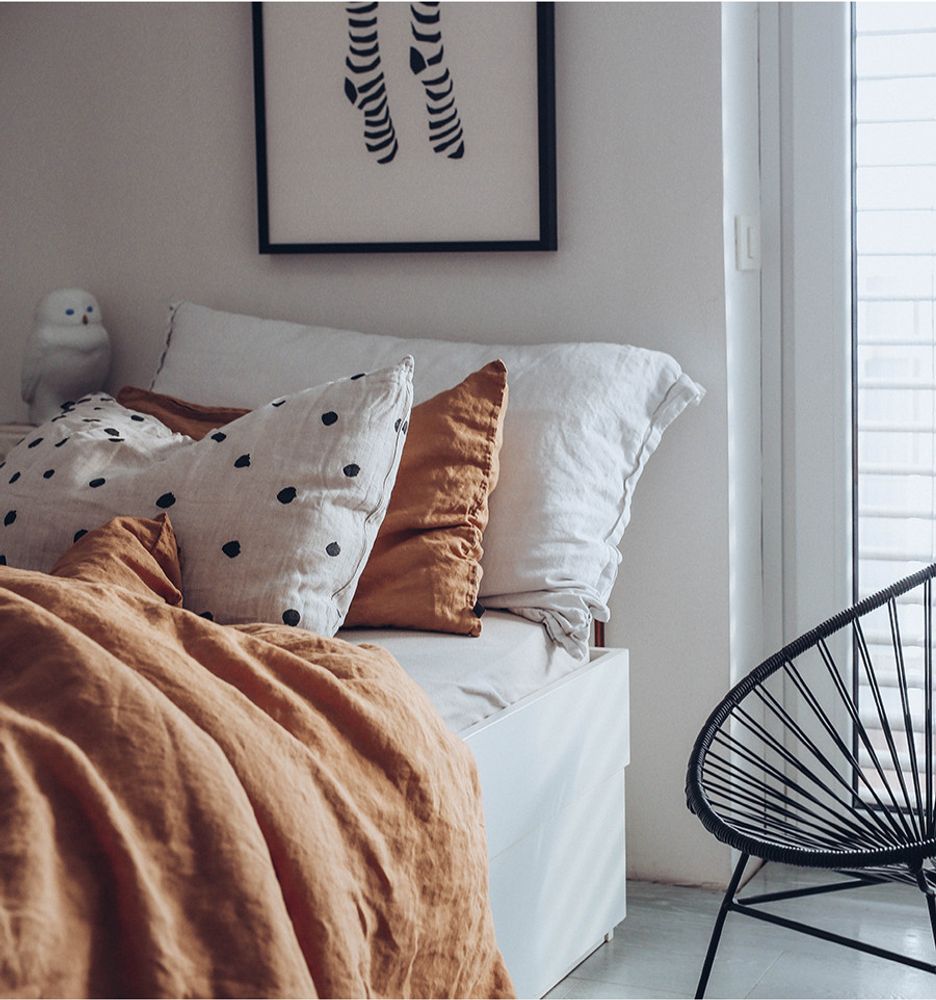 Linge de lit - taie d'oreiller en lin - OOH NOO