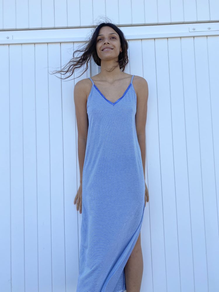 Prêt-à-porter - Robe longue à rayures - MON ANGE LOUISE