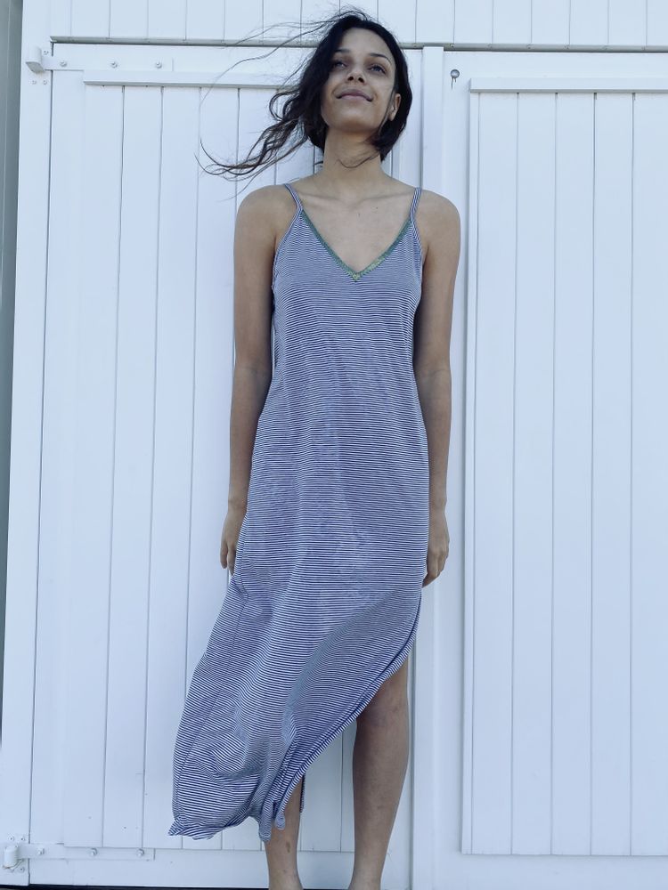 Prêt-à-porter - Robe longue à rayures - MON ANGE LOUISE