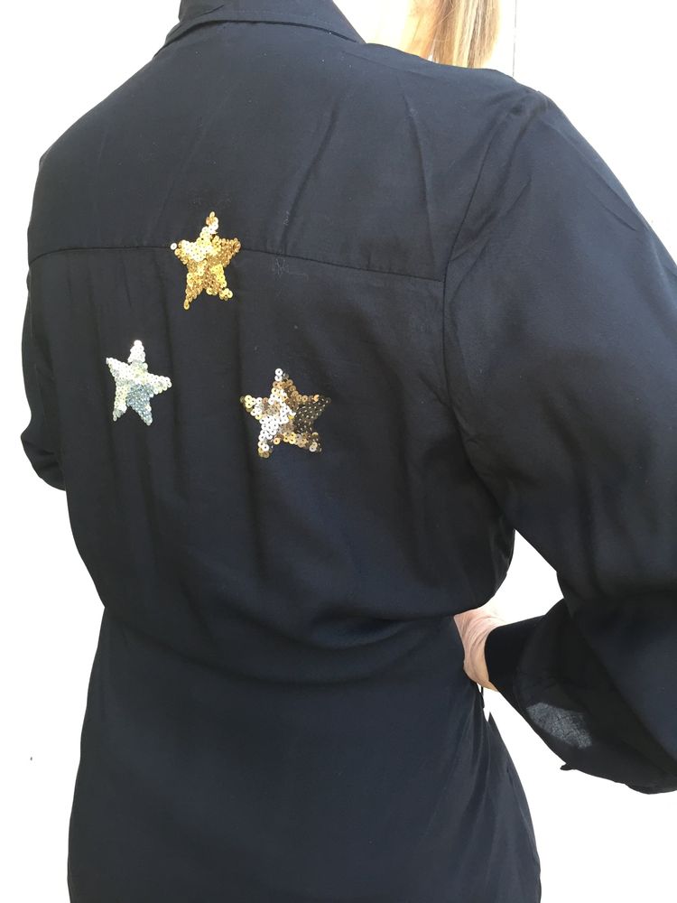 Prêt-à-porter - Robe longue boutonnée chemisier Star - MON ANGE LOUISE