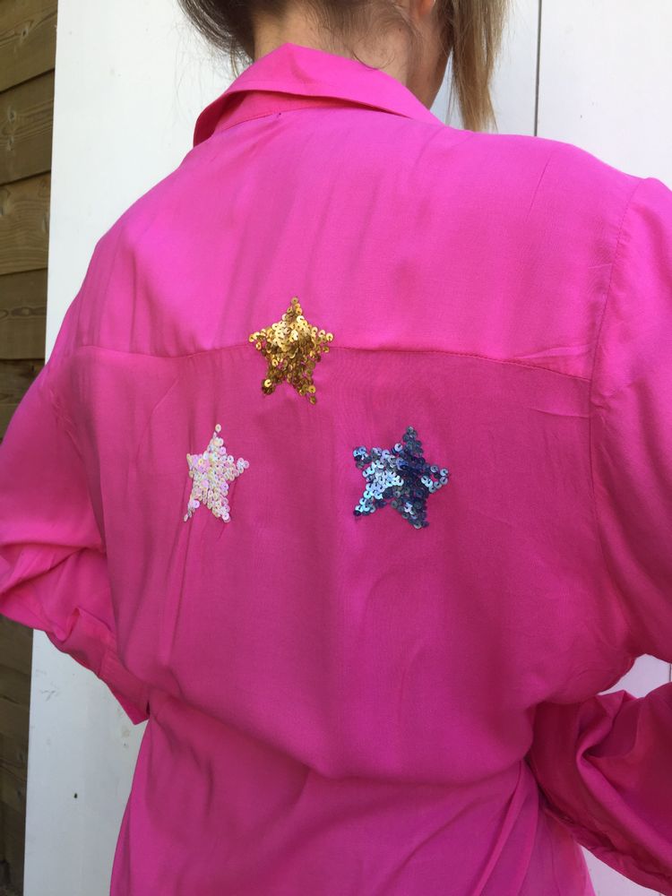 Prêt-à-porter - Robe longue boutonnée chemisier Star - MON ANGE LOUISE