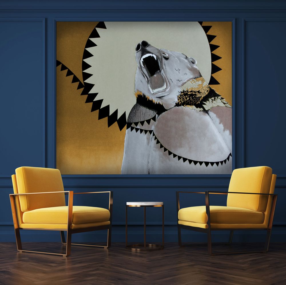 Other wall decoration - Mustard Bear Non-Woven Wallpaper - SIMONE ET MARCEL