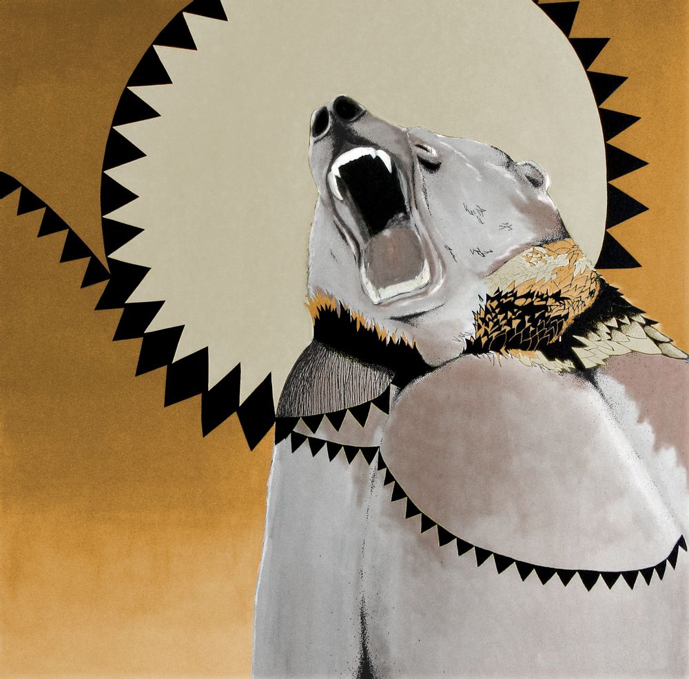 Other wall decoration - Mustard Bear Non-Woven Wallpaper - SIMONE ET MARCEL