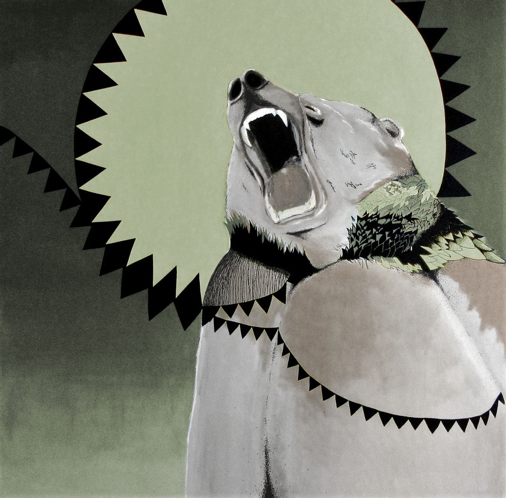 Other wall decoration - Mustard Bear Non-Woven Wallpaper - SIMONE ET MARCEL
