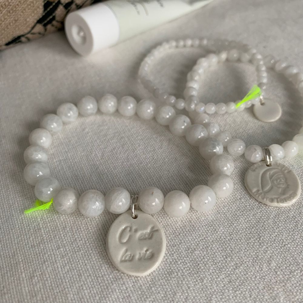 Bijoux - BRACELET DIVINE BLANC. - MARGOTE CERAMISTE