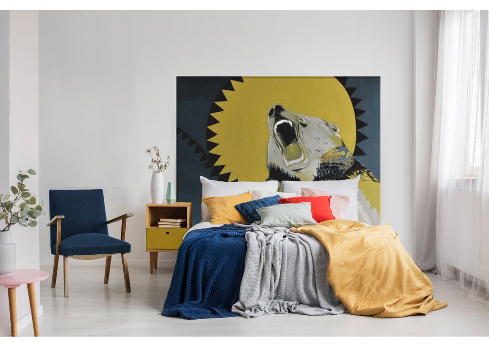 Other wall decoration - Mustard Bear Non-Woven Wallpaper - SIMONE ET MARCEL