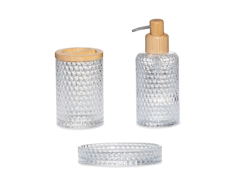 Porte-savons - PORTE-SAVON EN VERRE CLAIR 13X9X2.5 BA71131 - ANDREA HOUSE