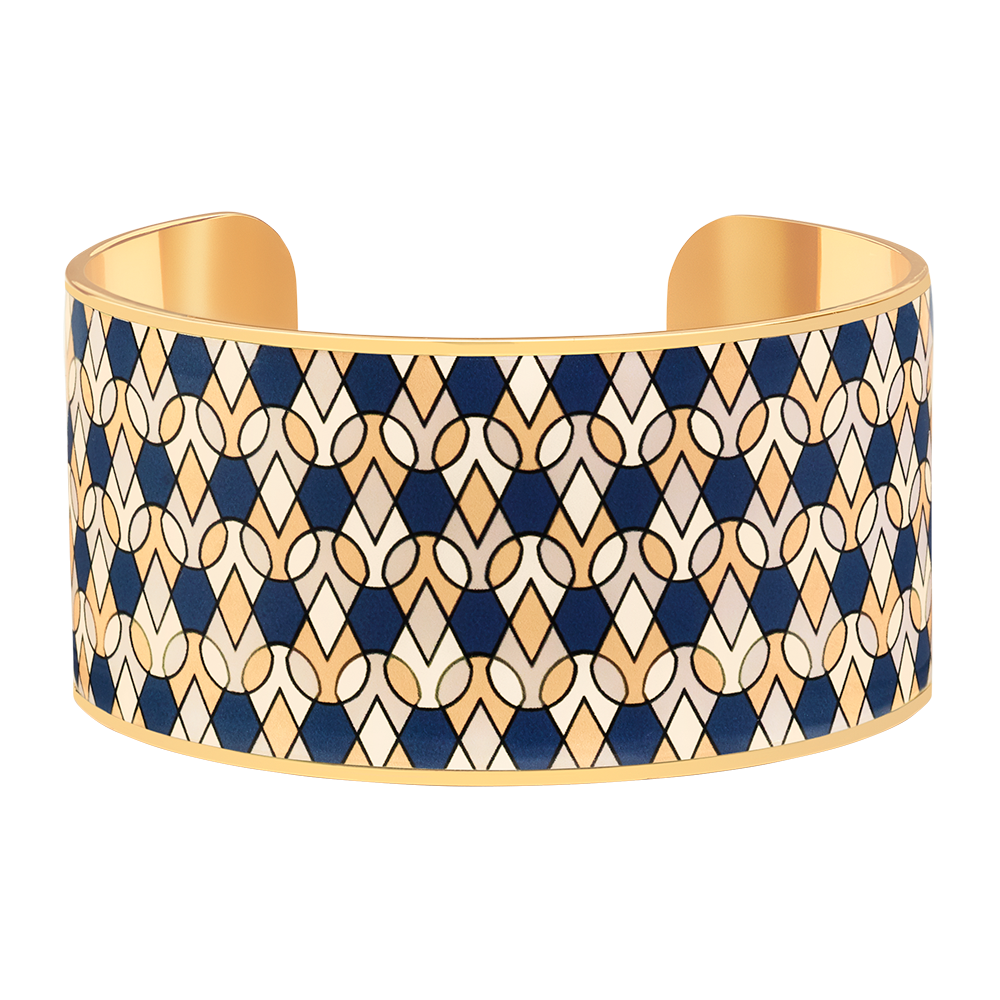 Bijoux - MANCHETTE 3CM PINUPLY BLEU NUIT - BANGLE UP