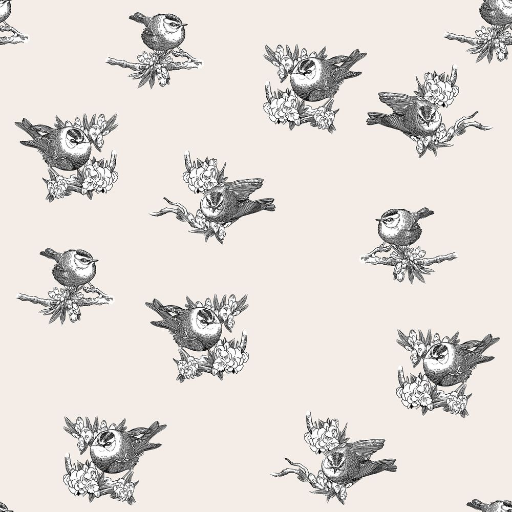 Wallpaper - Le Roi Huppé Quadri Bleu - SIMONE ET MARCEL