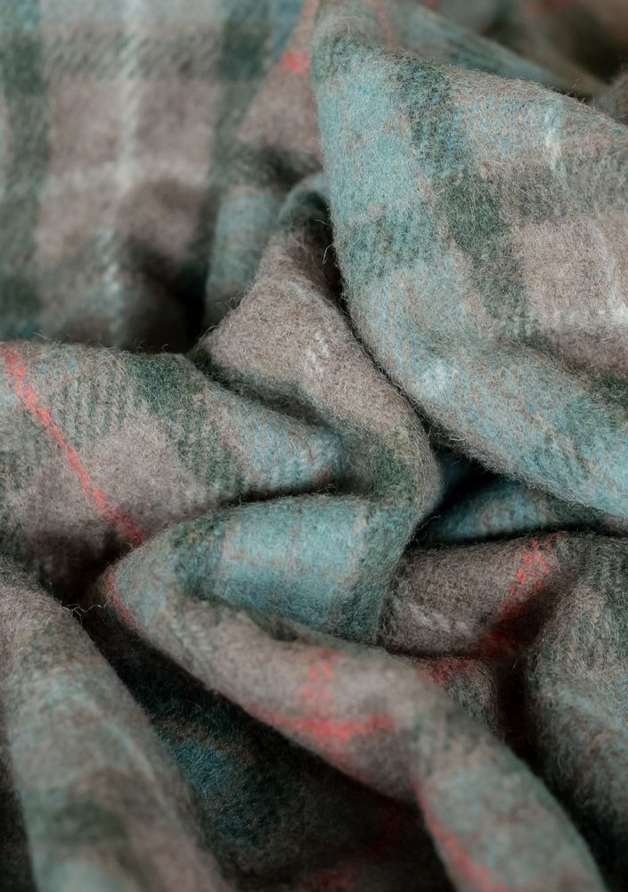 Throw blankets - Recycled Wool Blanket in Fraser Hunting Weathered Tartan - THE TARTAN BLANKET CO.
