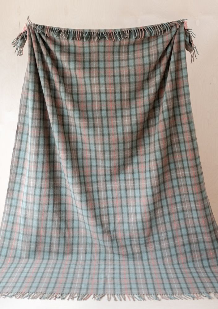 Throw blankets - Recycled Wool Blanket in Fraser Hunting Weathered Tartan - THE TARTAN BLANKET CO.