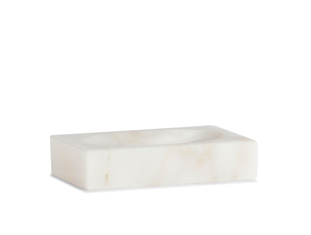 Porte-savons - Porte-savon en marbre blanc 13x9x3 cm BA71161 - ANDREA HOUSE