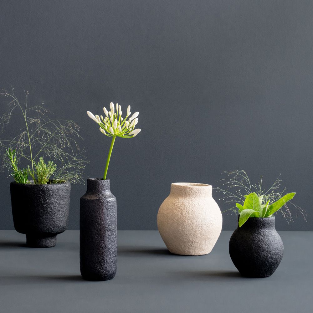 Vases - Paper pulp vases, flowerpots and desk items - KINTA