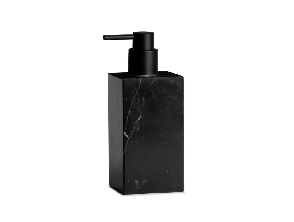 Accessoires à poser - Distributeur de savon en marbre noir 7x7x18 cm BA71174 - ANDREA HOUSE