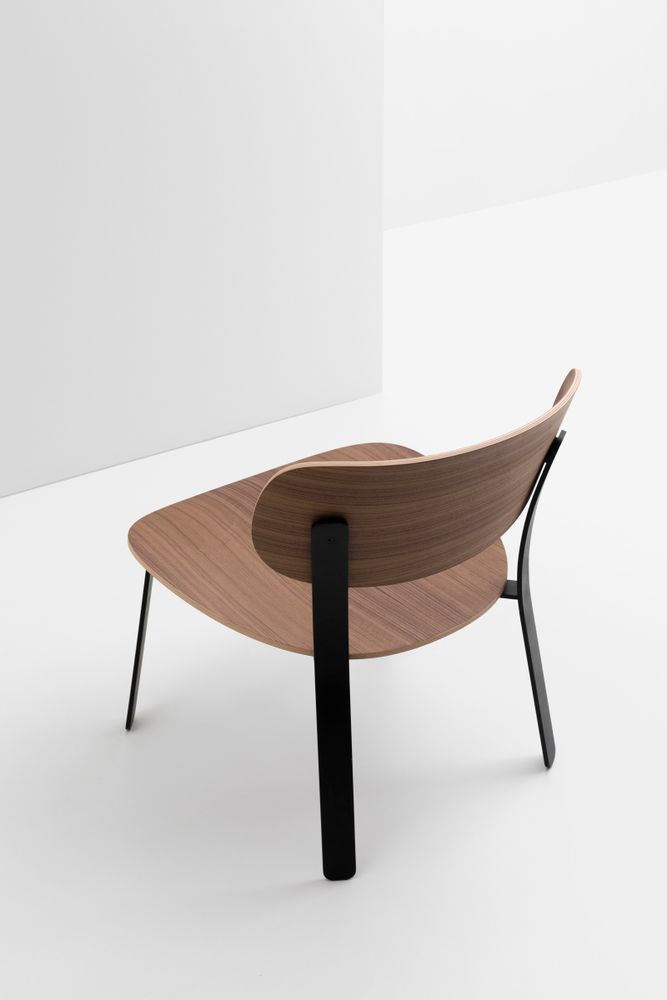 Chaises longues - Lounge Chaise SPRINGBACK Noyer Noir - CRUSO