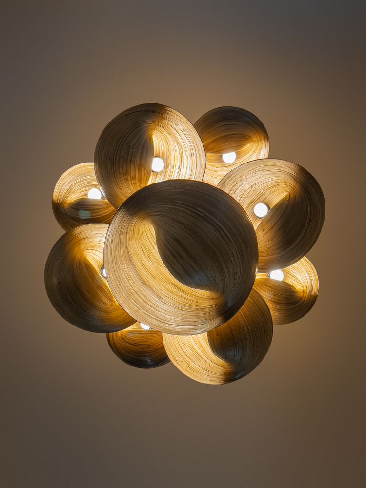 Design objects - Handmade bronze round chandeliers VERSA and OBORRO for living room and bedroom - BAMBUSA BALI