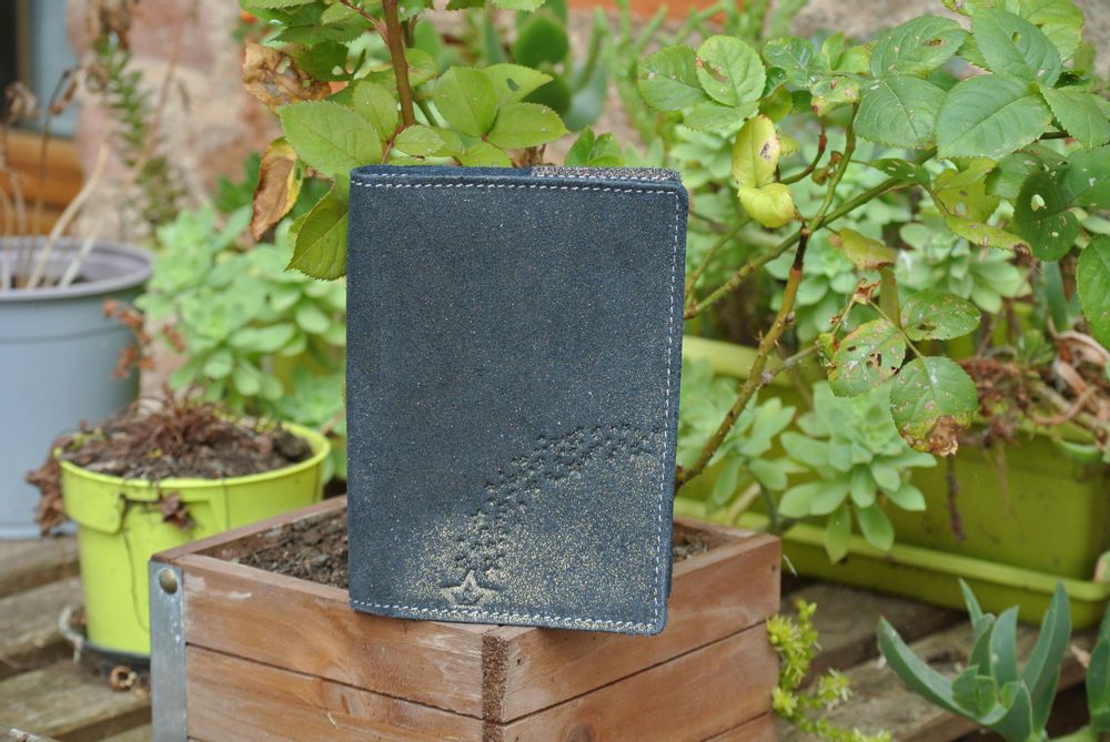 Petite maroquinerie - Etui à cartes Double en cuir Pailleté - LA CARTABLIÈRE