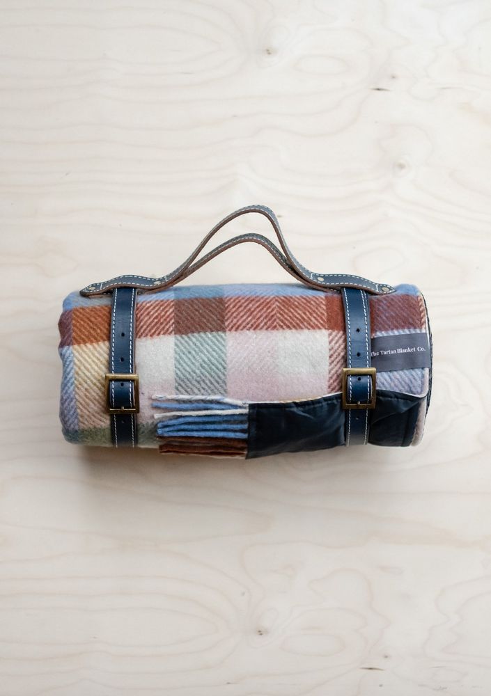 Plaids - Couvertures de pique-niques à chevrons en laine recyclée - THE TARTAN BLANKET CO.