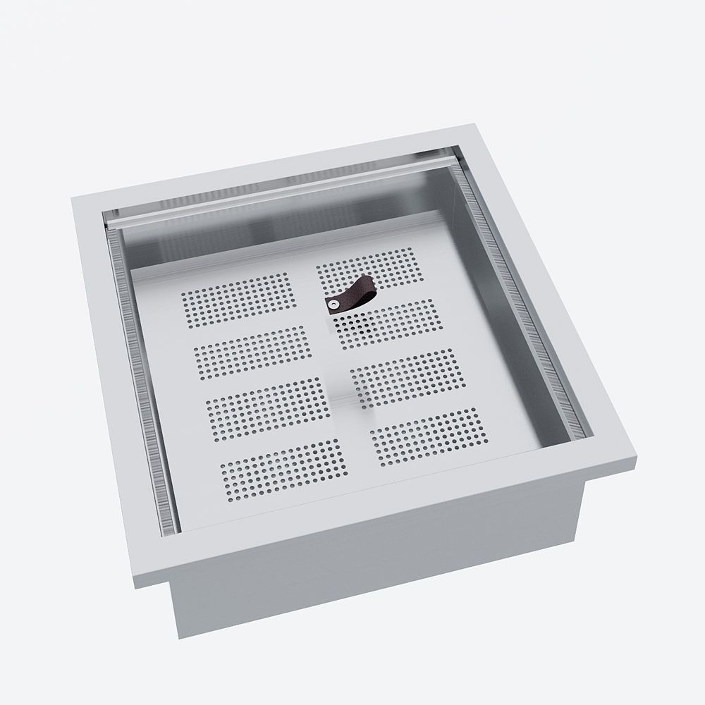 Barbecues - Table de barbecue design « à la carte » In & Outdoor avec granit, 8 inserts (8 personnes) - A LA CARTE DESIGN