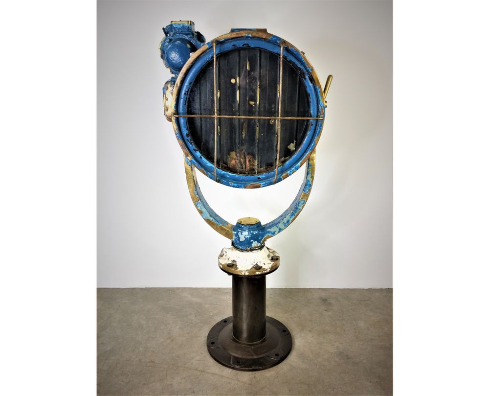 Objets de décoration - Phare scott en laiton laqué bleu - JD PRODUCTION - JD CO MARINE